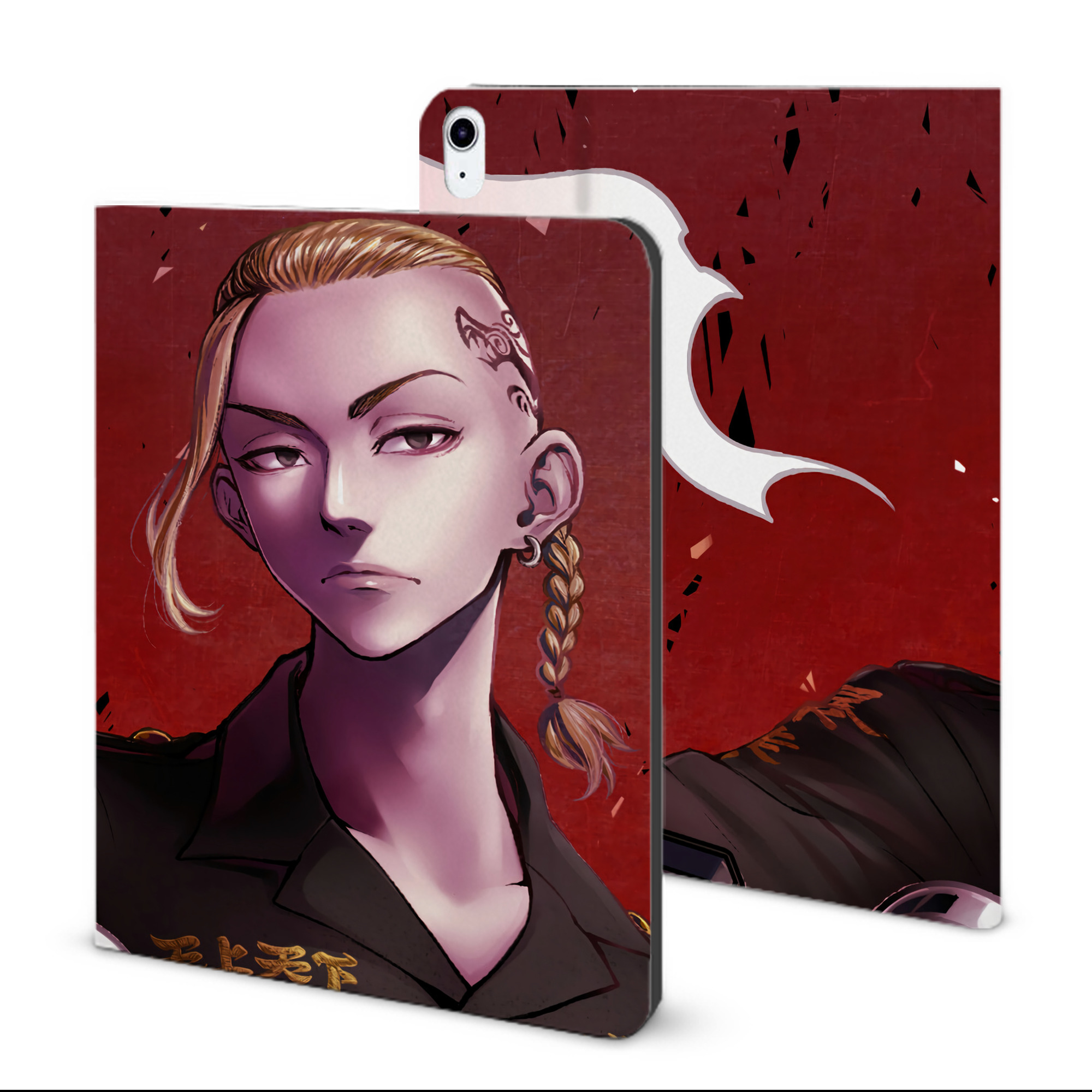 （画像用） 東京リベンジャーズ Tokyo Revengers IPad ケース ブック型 PUレザー TPU 耐衝撃 軽量 薄型 ペン収納なし 全面保護 IPad 各モデル対応